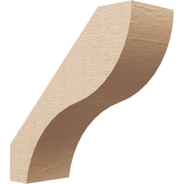 Ekena Millwork 5-inch W x 14-inch D x 14-inch H Geneva Rough Cedar Woodgrain TimberThane Knee Brace, Primed BRCUR05X14X14GNVRCPR - main